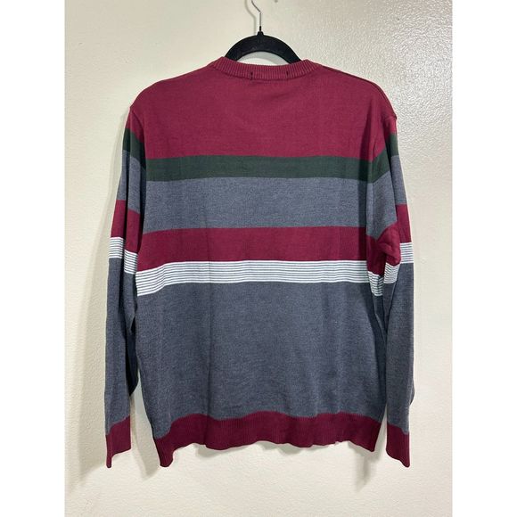 Men's Cashmere/Wool Blend Color Block Long Sleeve Golf Sweater, Size M - Picture 5 of 5